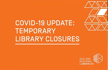 graphic image with text: COVID-19 UPDATE: TEMPORARY LIBRARY CLOSURES