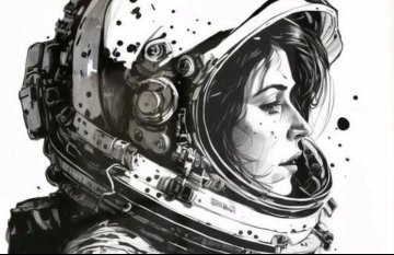 woman in space suit